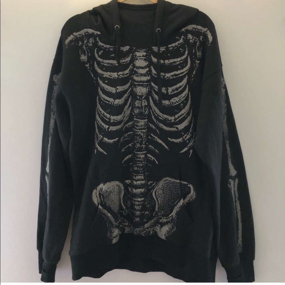 Skeleton Pullover Hoodie - Dolls Kill